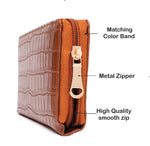 Load image into Gallery viewer, AICA Personalized Name &amp; Charm Womens Leather Wallet - TanBrown
