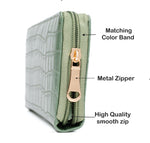 Load image into Gallery viewer, AICA Personalized Name &amp; Charm Womens Leather Wallet - MintGreen
