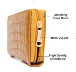 Load image into Gallery viewer, AICA Personalized Name &amp; Charm Womens Leather Wallet - Yellow
