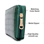 Personalized Self -Textured Womens Wallet - DarkGreen