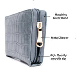 Load image into Gallery viewer, AICA Personalized Name &amp; Charm Womens Leather Wallet - DarkGrey
