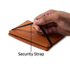 AICA Personalized Name & Charm Leather Passport Cover with 4 Card Slots, Secure Band & Boarding Pass Slot for Men & Women | Travel Passport Holder (Tanbrown)