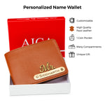Load image into Gallery viewer, Personalized Mens Wallet (TanBrown)
