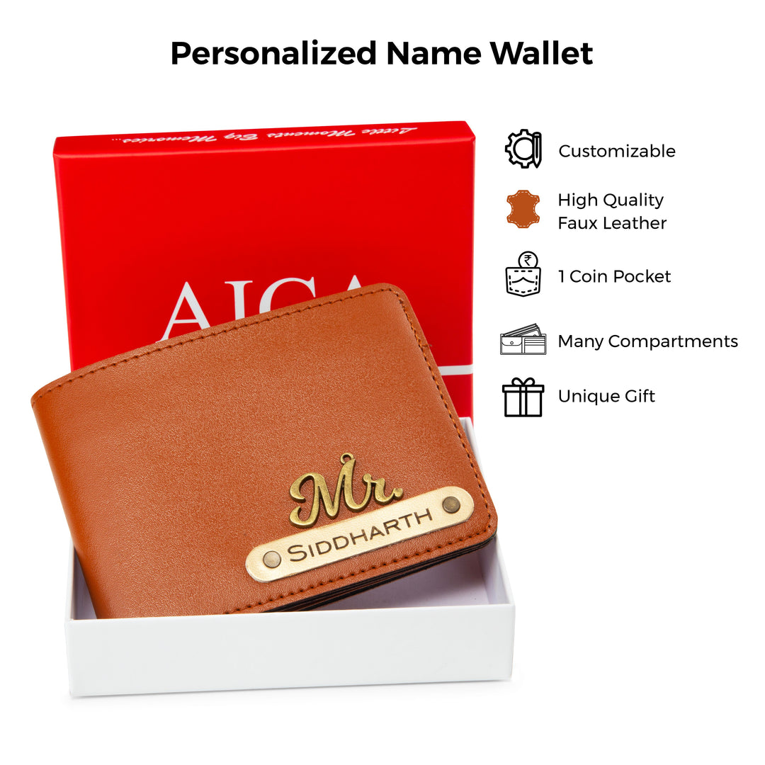 Personalized Mens Wallet (TanBrown)