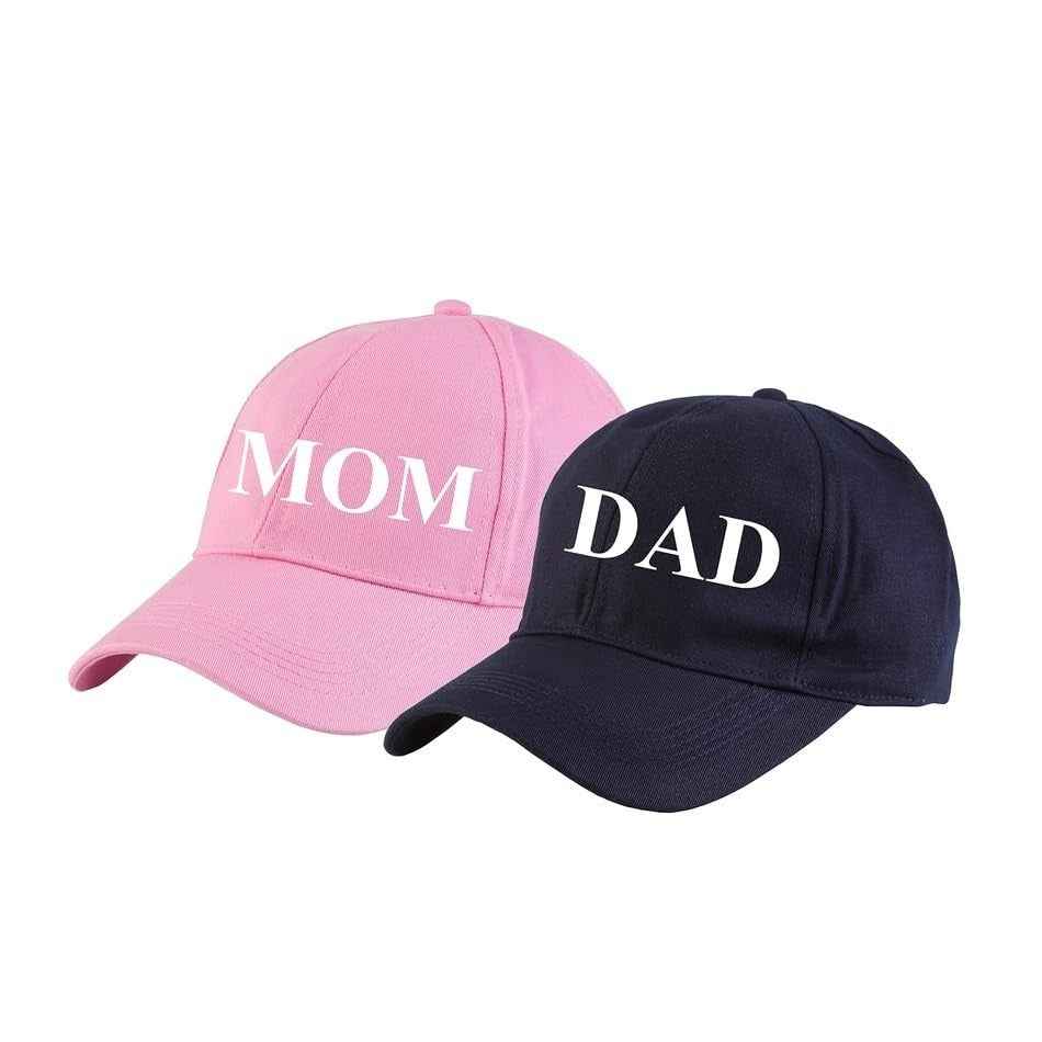 Mom Dad Cap - Blue & Pink