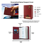 Aica Personalized Name & Charm Leather Women Combo & Candle Giftset (Wine)