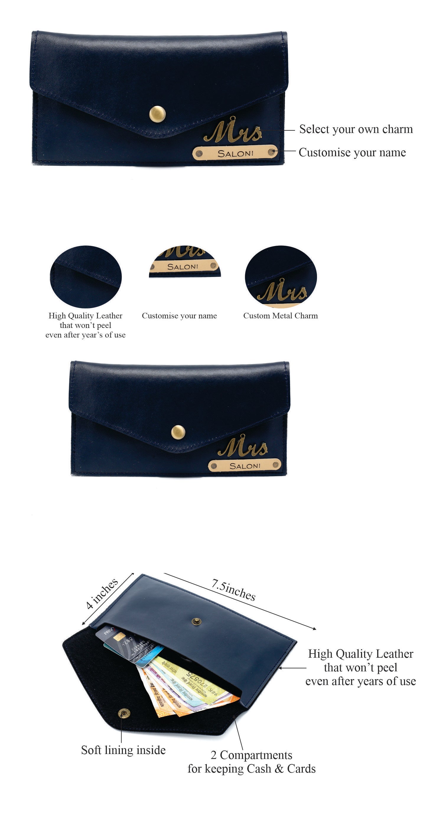Personalized Womens Giftset  (Navy Blue)