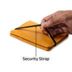 AICA Personalized Name & Charm Leather Passport Cover with 4 Card Slots, Secure Band & Boarding Pass Slot for Men & Women | Travel Passport Holder (Yellow)