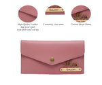 Load image into Gallery viewer, AICA Personalised Name &amp; Charm Leather Wallet Gift for Women (Nude Pink)
