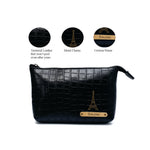 Load image into Gallery viewer, Personalized Toiletry Pouch  – Black
