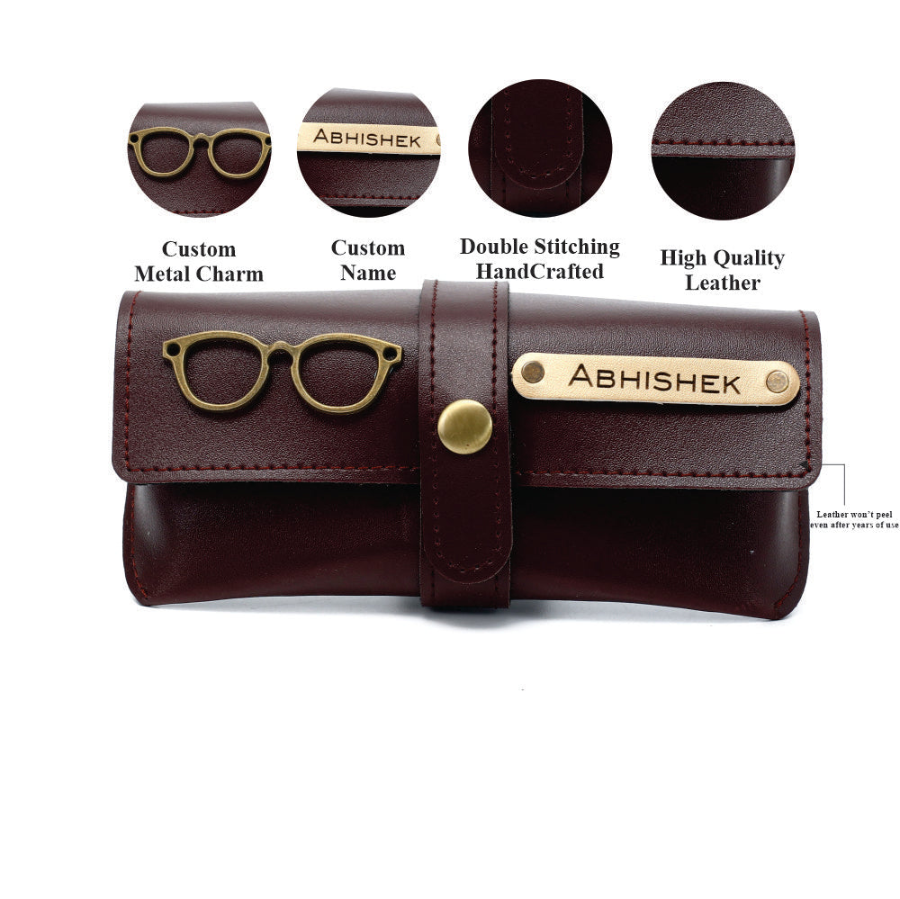 Personalised Sunglass Cover (Dark Brown)