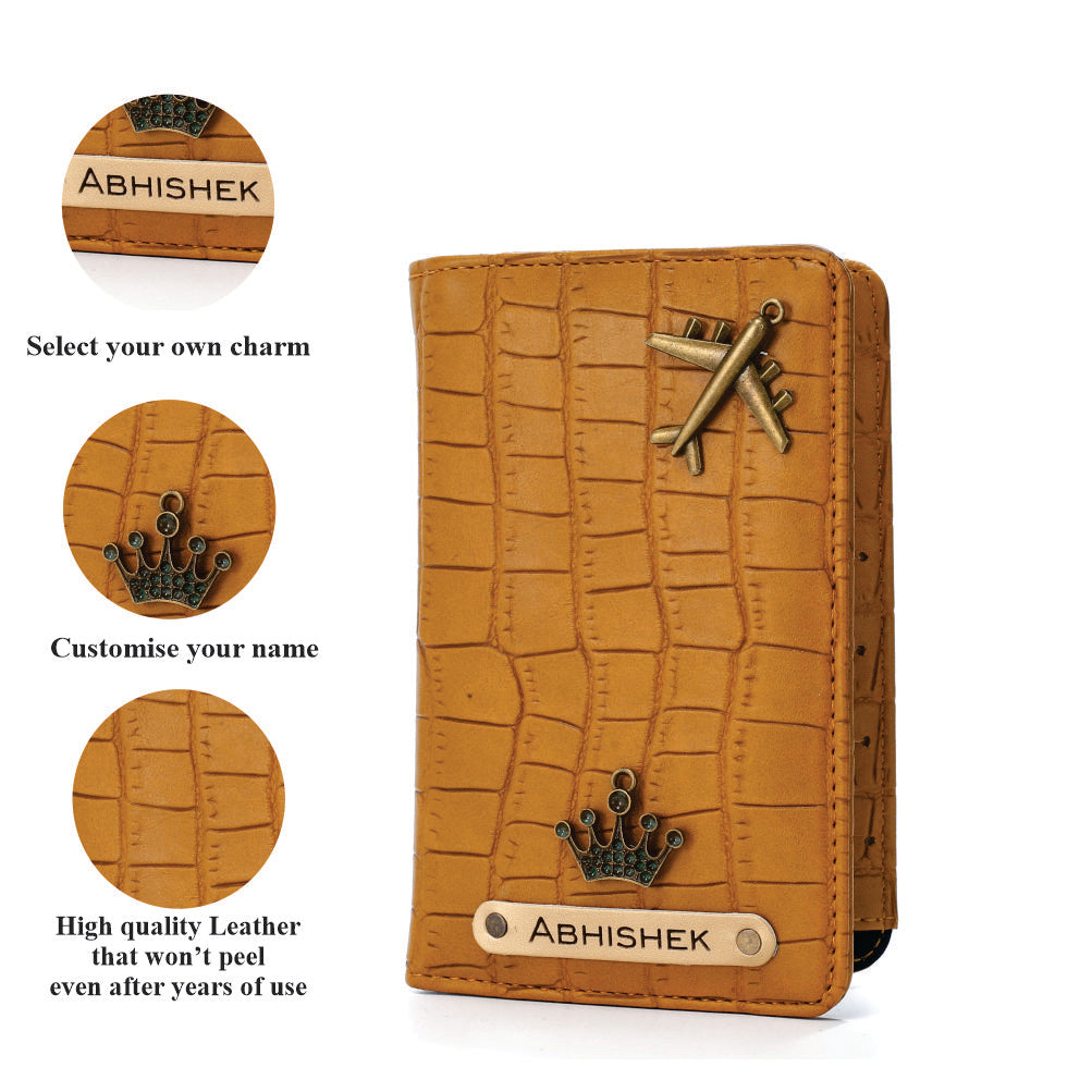 Personalised Self Texture Couple Passport Covers - Multi Colors