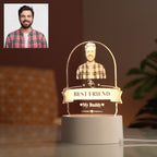 AICA Best Friend – Personalized Photo LED Lamp with Customised Message | Anniversary Birthday Marriage Wedding Gifts for Best Friend Male Boy Man