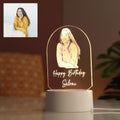 AICA Happy Birthday Personalised Photo LED Lamp