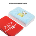 AICA Personalized Embroidery Patch Name Soft Fur Diary A5 Size 160 Pages (Babyblue) For Girls & Boys|Customized Cute Plush Personal Journal | Diary for Girls Aesthetic | Diary for Kids| Gifts for Boys