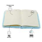 AICA Personalized Embroidery Patch Name Soft Fur Diary A5 Size 160 Pages (Babyblue) For Girls & Boys|Customized Cute Plush Personal Journal | Diary for Girls Aesthetic | Diary for Kids| Gifts for Boys