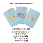 AICA Personalized Embroidery Patch Name Soft Fur Diary A5 Size 160 Pages (Babyblue) For Girls & Boys|Customized Cute Plush Personal Journal | Diary for Girls Aesthetic | Diary for Kids| Gifts for Boys