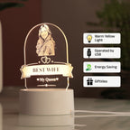 AICA Best Wife – Personalized Photo LED Lamp with Customised Message | Gift for Wife | Anniversary Birthday Marriage Gifts for Wife