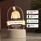 AICA Best Brother – Personalized Photo LED Lamp with Customised Message |Birthday Rakhi Rakshabandhan Gifts for Brother | Gift for Brother