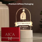 AICA Best Brother – Personalized Photo LED Lamp with Customised Message |Birthday Rakhi Rakshabandhan Gifts for Brother | Gift for Brother