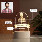 AICA Best Friend – Personalized Photo LED Lamp with Customised Message | Anniversary Birthday Marriage Wedding Gifts for Best Friend Male Boy Man