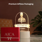 AICA Best Friend – Personalized Photo LED Lamp with Customised Message | Anniversary Birthday Marriage Wedding Gifts for Best Friend Male Boy Man