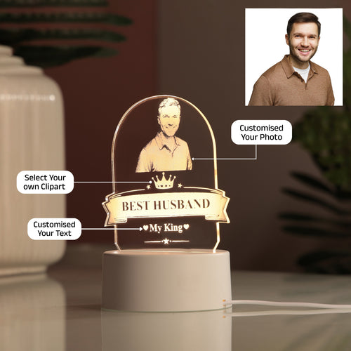 AICA  Personalized Photo LED Lamp with Customised Message - Men Relations
