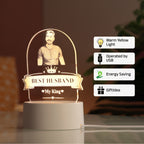AICA Best Husband – Personalized Photo LED Lamp with Customised Message | Anniversary Birthday Marriage Gifts for Husband