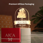 AICA Best Mom – Personalized Photo LED Lamp with Customised Message | Anniversary Birthday Marriage Gifts for Mom Mother Mummy Mother in law | Mothers day Gift