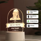 AICA Best Mom – Personalized Photo LED Lamp with Customised Message | Anniversary Birthday Marriage Gifts for Mom Mother Mummy Mother in law | Mothers day Gift