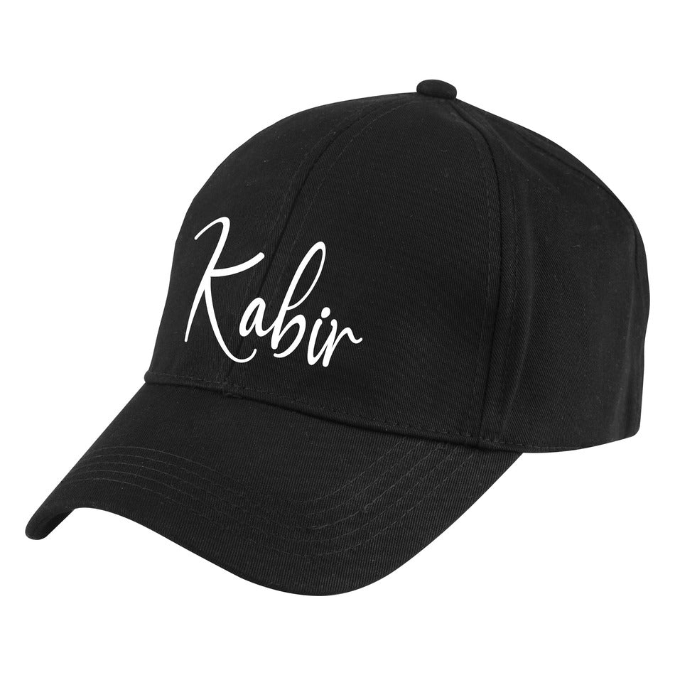 Personalised Cotton Cap – Free Size ,Black
