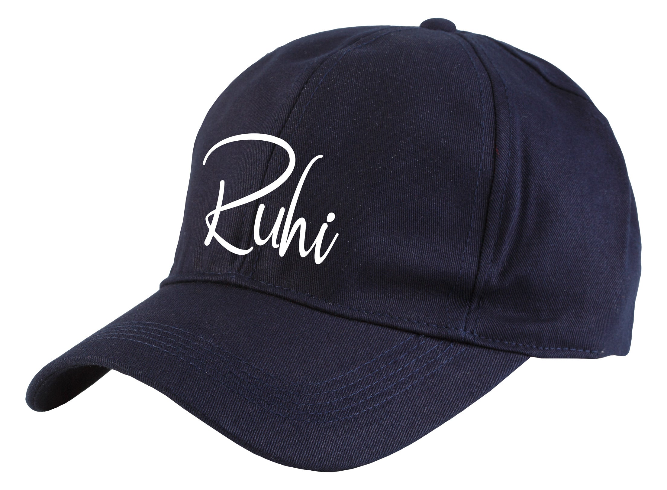 Personalised Cotton Cap - Free Size (Blue)