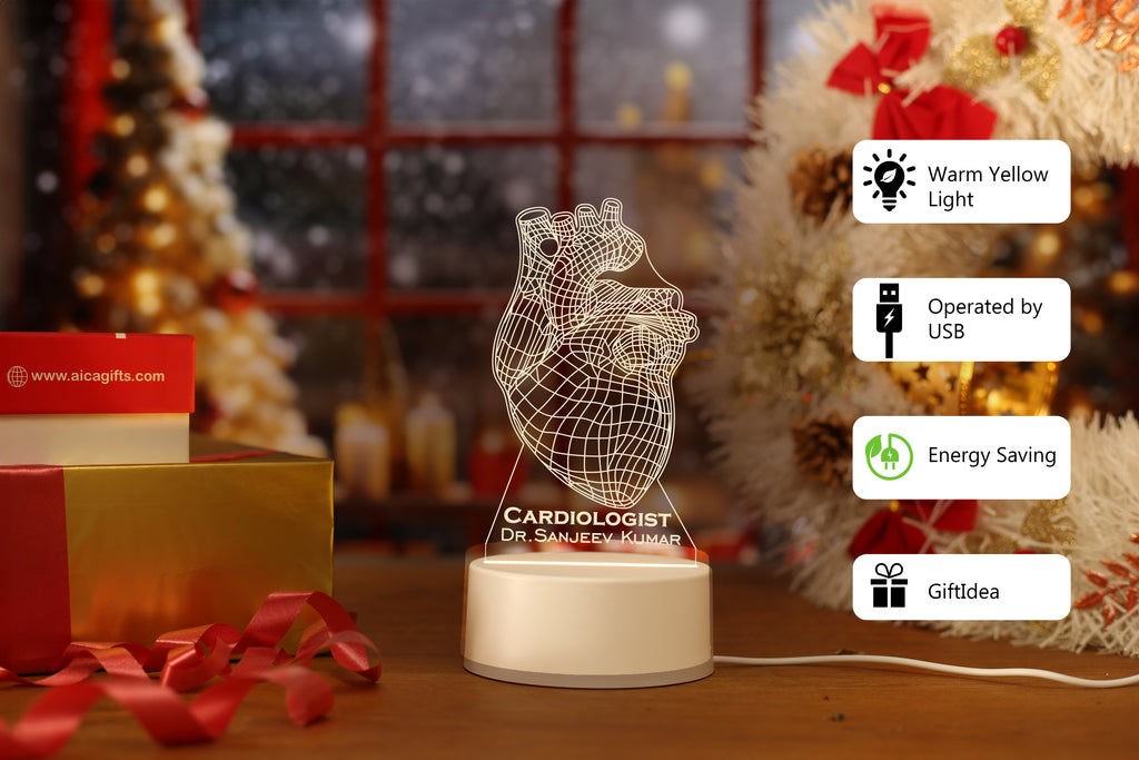 Personalized CARDIOLOGIST DOCTOR LED Table Lamp