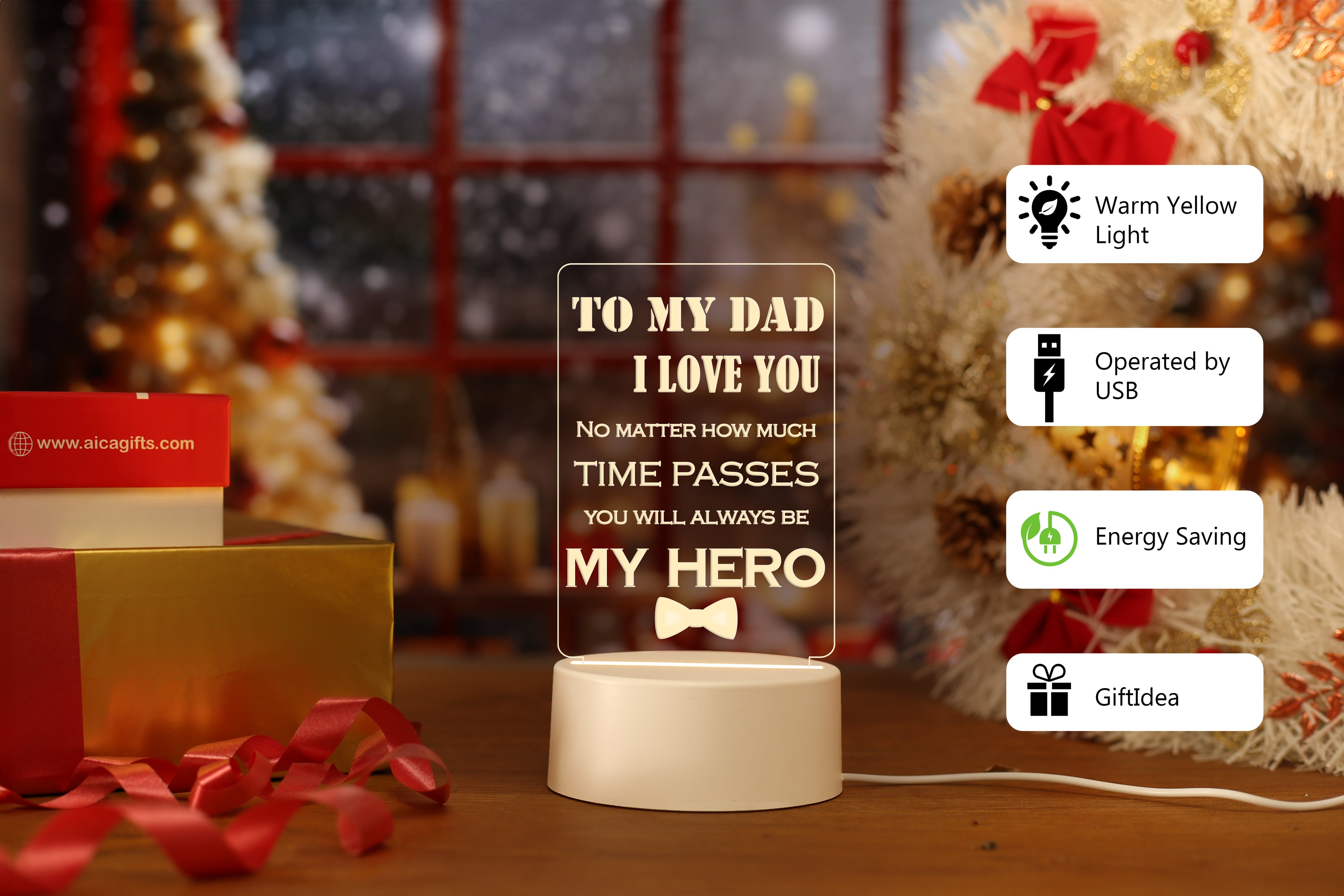 Dad - My Hero - Led Lamp