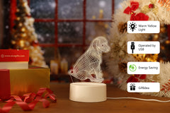 AICA 3D Illusion DOG LED Night Table Lamp