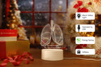 AICA Personalized Name Pulmonologist Doctor (Lungs Specialist Doctor) LED Table Lamp (White Base) | Customized Birthday Thank You Graduation Gifts for Pulmonologist Doctor Dr Male Female Men Women