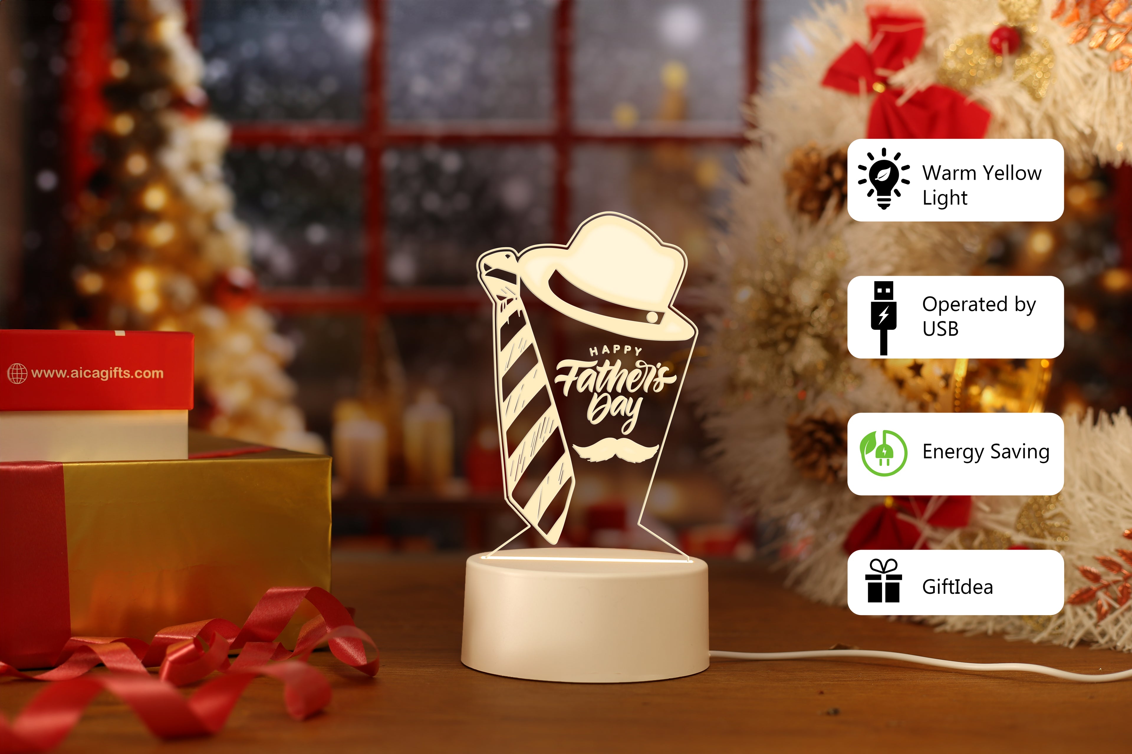 Happy Fathers Day LED Lamp