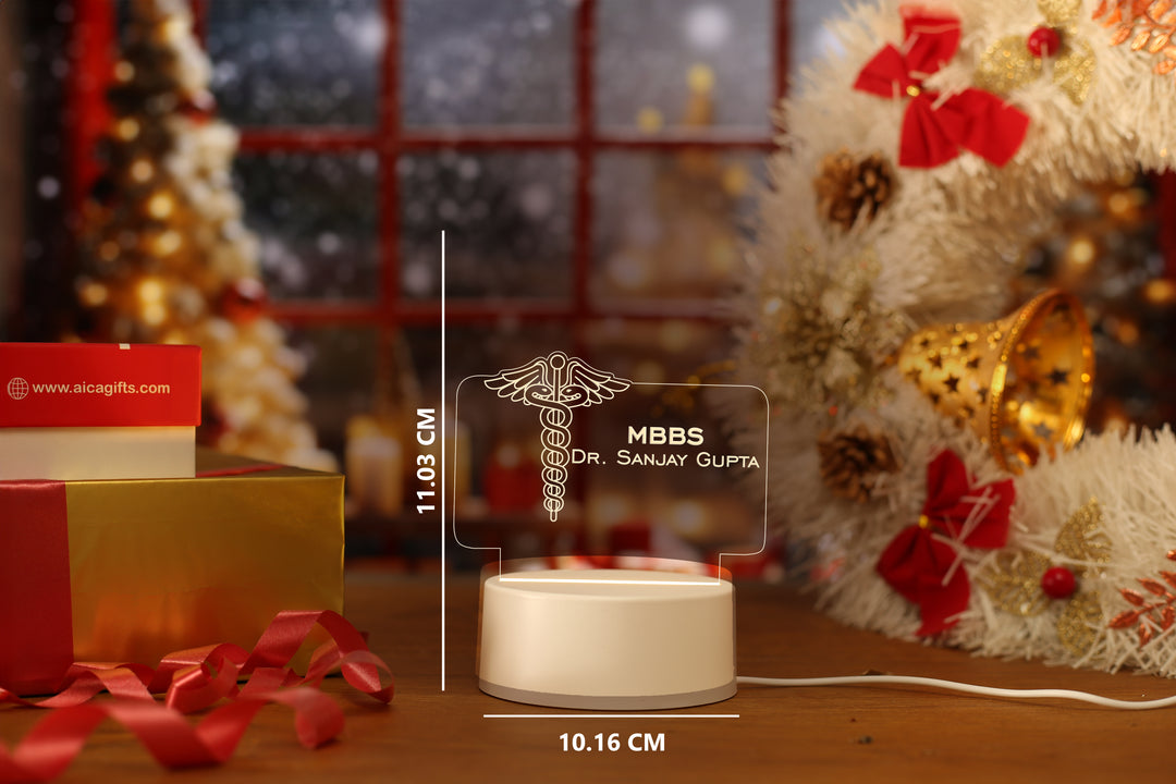 AICA Personalized Name & Degree Doctor LED Table Lamp