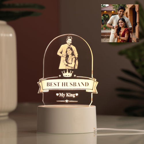 AICA  Personalized Photo LED Lamp with Customised Message - Men Relations