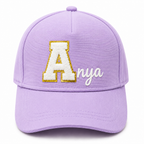 AICA Personalized Kids Patch Letter Cap | Custom Initial Patch Design with Name Print | Premium Flex Quality Material | Adjustable Comfortable Cap for Boys & Girls | Casual Outdoor Everyday Wear