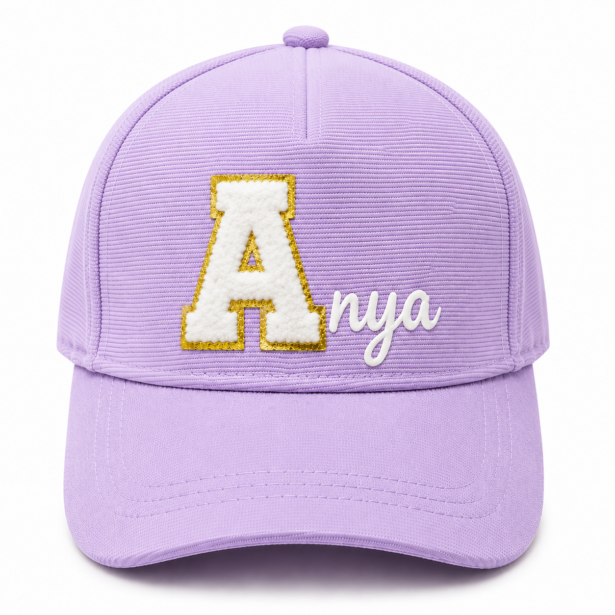 AICA Personalized Kids Patch Letter Cap | Custom Initial Patch Design with Name Print | Premium Flex Quality Material | Adjustable Comfortable Cap for Boys & Girls | Casual Outdoor Everyday Wear