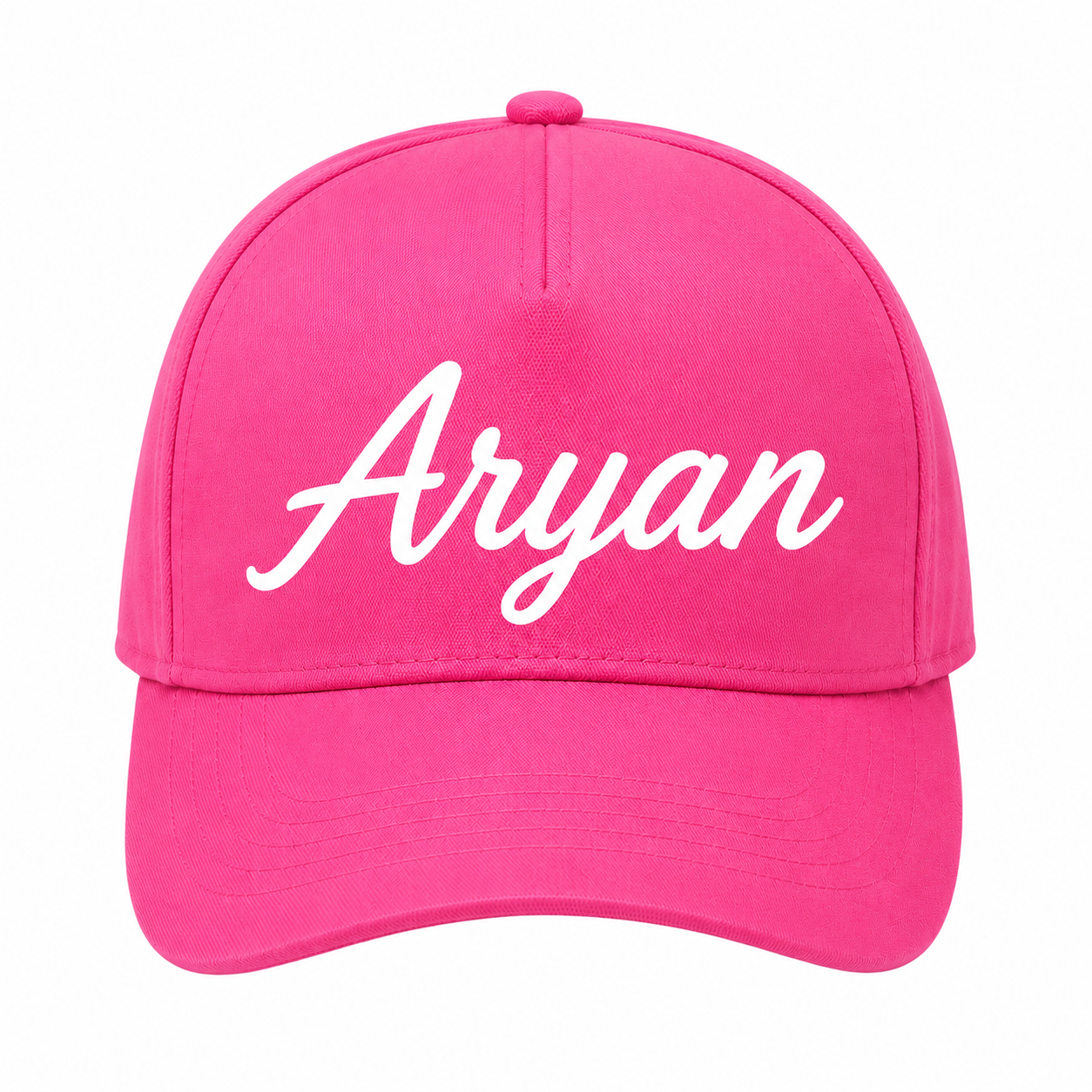 AICA Personalised Name Flex Cap for Kids | Free Size | Gifts for Kids (DarkPink)