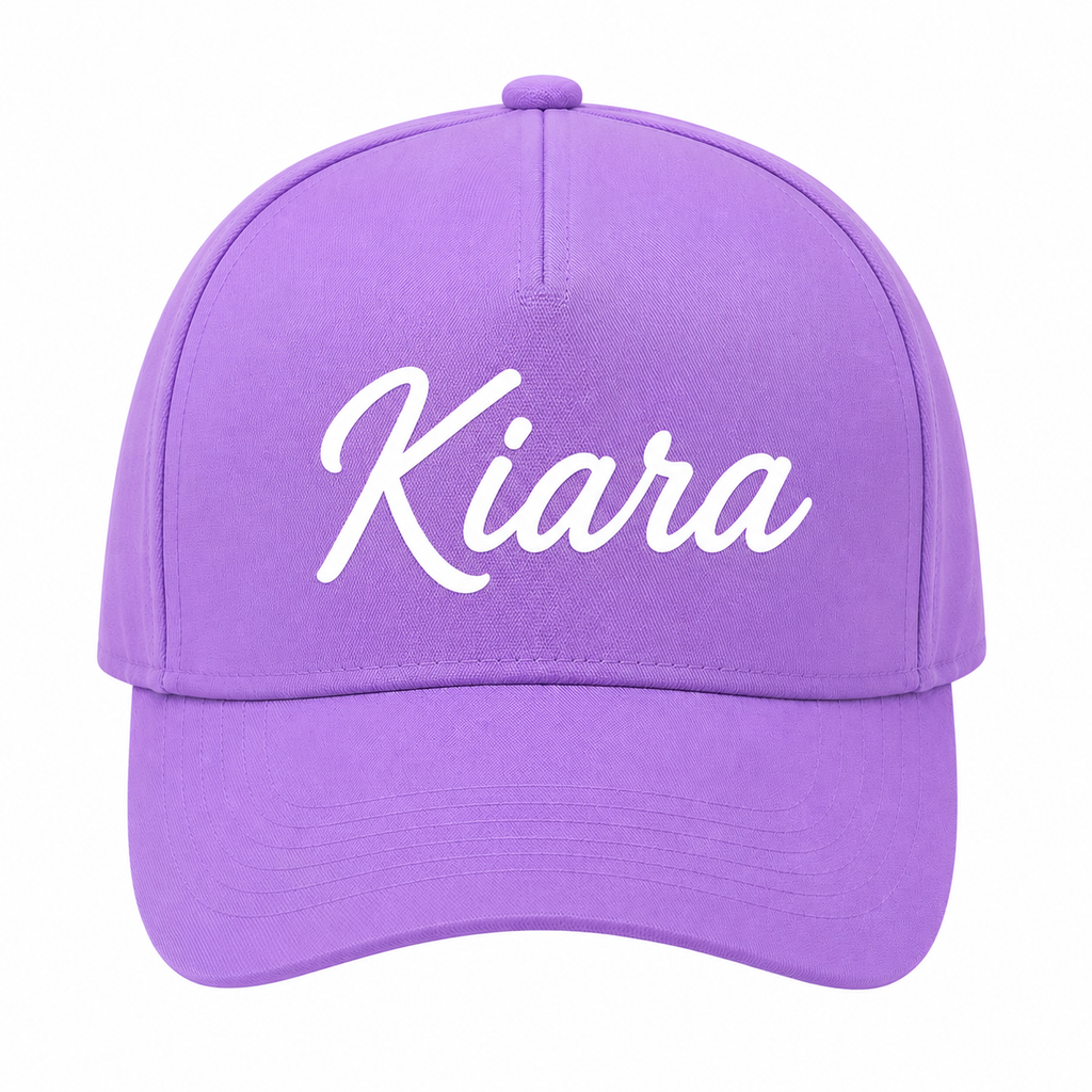 AICA Personalised Name Flex Cap for Kids | Free Size | Gifts for Kids (Lavender)