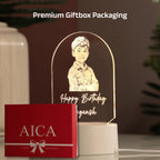 AICA Happy Birthday – Personalised Photo LED Lamp with Customised Message | Birthday Gifts for Kids Boy Boys |Birthday Gift