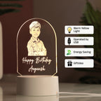 AICA Happy Birthday – Personalised Photo LED Lamp with Customised Message | Birthday Gifts for Kids Boy Boys |Birthday Gift
