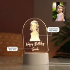 AICA Happy Birthday – Personalised Photo LED Lamp with Customised Message | Birthday Gifts for Kids Girl Girls |Birthday Gift