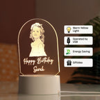 AICA Happy Birthday – Personalised Photo LED Lamp with Customised Message | Birthday Gifts for Kids Girl Girls |Birthday Gift