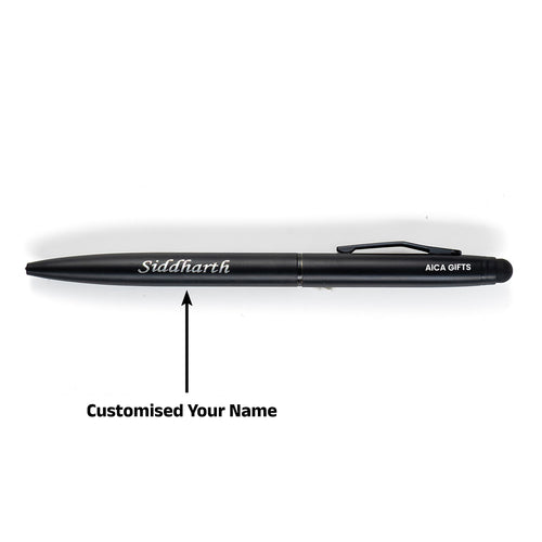 AICA Gifts Personalized Pens with Name Engraved (Black) Roller Ball Pen