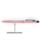 AICA Gifts Personalized Pens with Name Engraved Roller Ball Pen (Nude Pink)