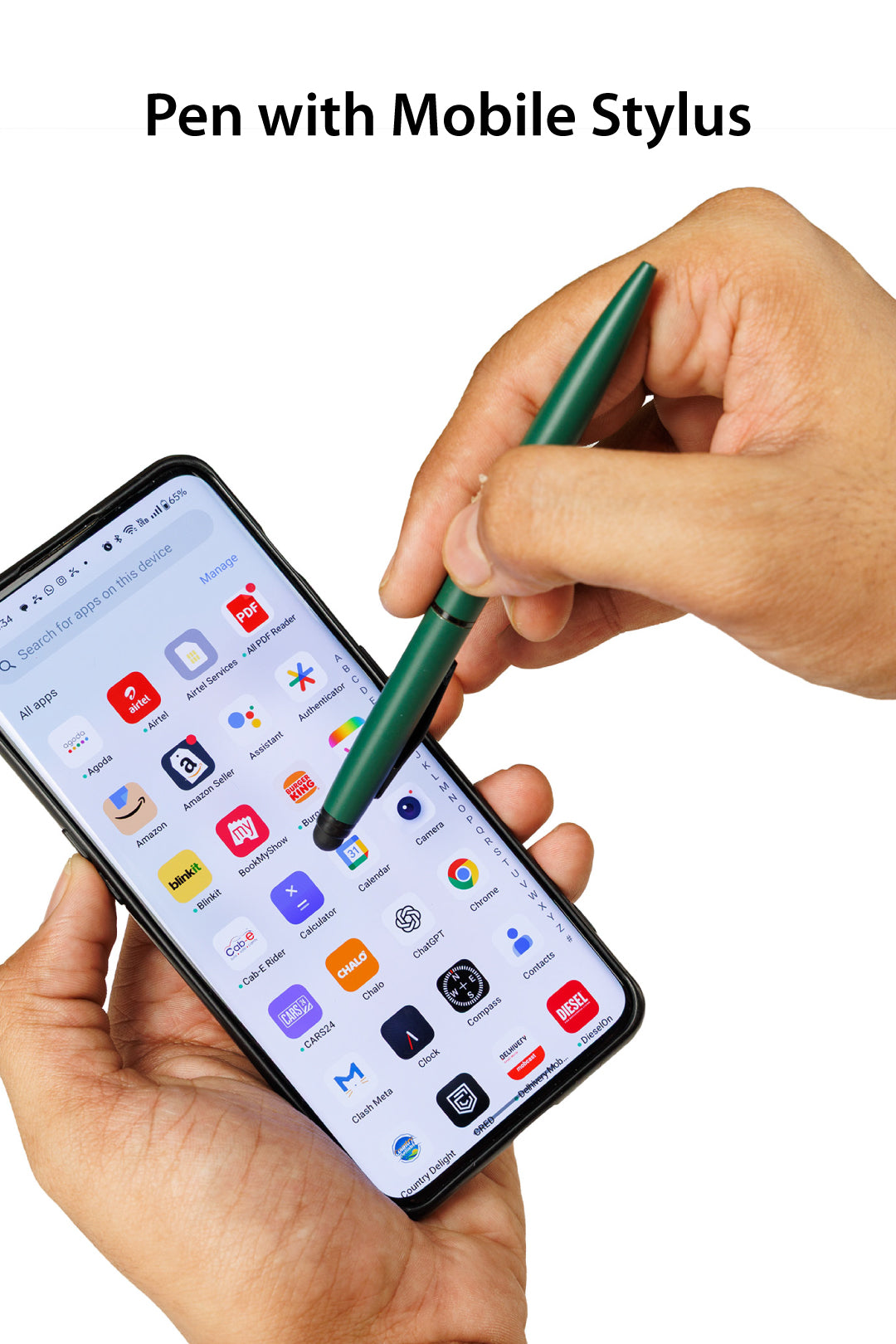 AICA Gifts Personalized Pens with Name Engraved Roller Ball Pen (Dark Green)